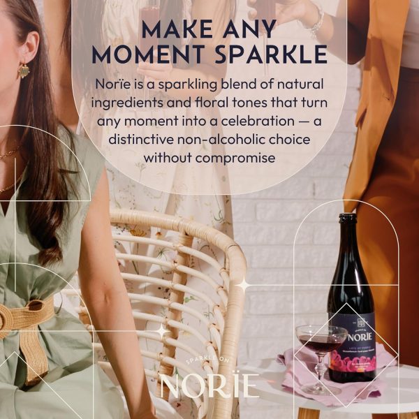 Norïe Non-Alcoholic Sparkling Wine Botanical Floral Bouquet-5