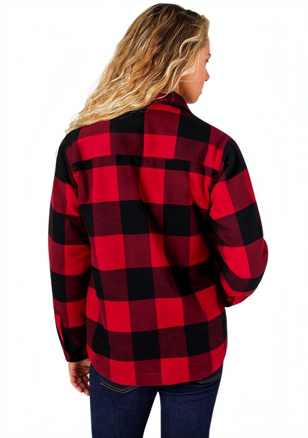 Dickies Womens Sherpa Lined Flannel Chore Coat DWR Finish-2