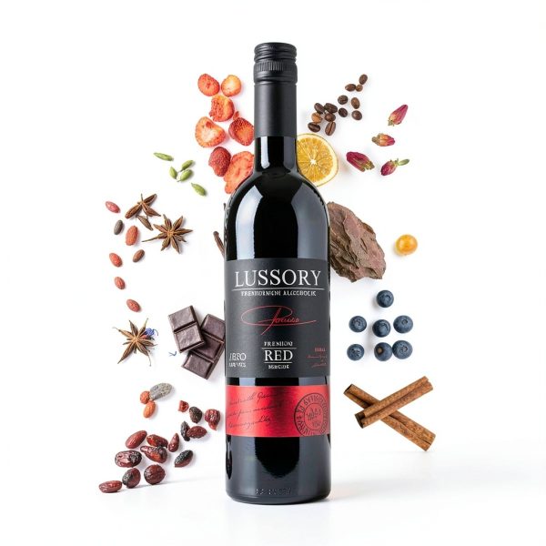 Lussory Non Alcoholic Wine Merlot Red La Mancha Spain-1