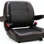 SEATIN Tractor Seat Black Faux Leather Universal Fit YHA011-0