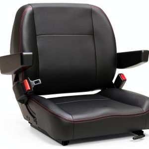 SEATIN Tractor Seat Black Faux Leather Universal Fit YHA011-0