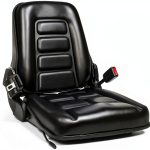 TICSEA Black Tractor Seat Faux Leather Universal Fit-0