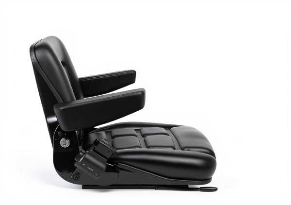 TICSEA Black Tractor Seat Faux Leather Universal Fit-3