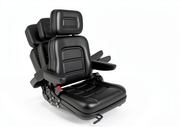 Noliven Universal Forklift Seat Leather Adjustable Heavy-3