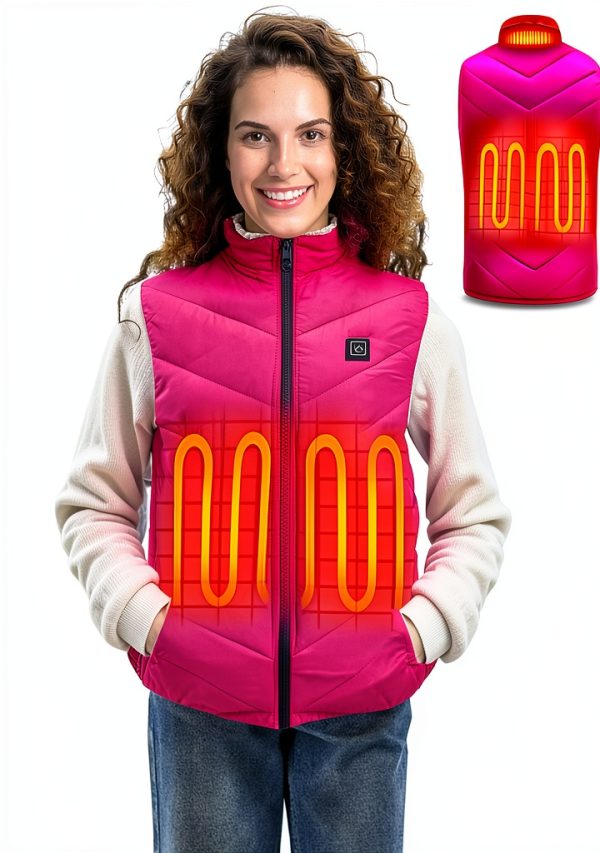 BETTER EVERY DAY Heated Vest Women Pink 4 Zone Heating-0