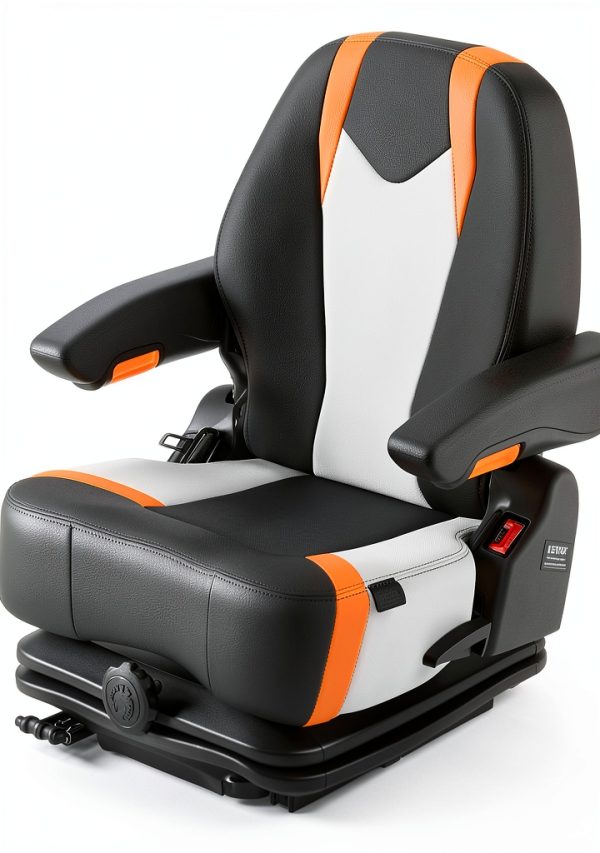 VEVOR Universal Forklift Seat Adjustable Suspension Durable-0