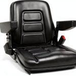 TICSEA Black Tractor Seat Faux Leather Universal Fit-0