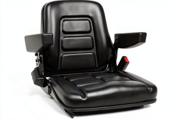 TICSEA Black Tractor Seat Faux Leather Universal Fit-0