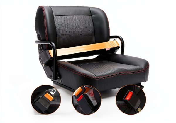 SEATIN Universal Tractor Seat Faux Leather Adjustable Rail-2