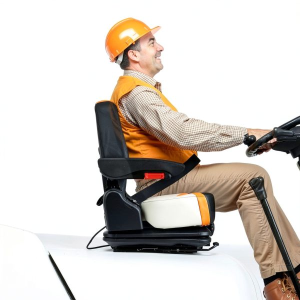 VEVOR Universal Forklift Seat Adjustable Suspension Durable-7