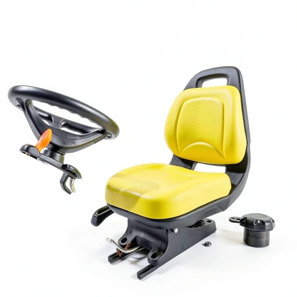 Eparts Tractor Seat Drivers Side Plastic Vinyl High Back-5