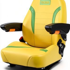 TICSEA Universal Tractor Seat Yellow Adjustable Durable-0