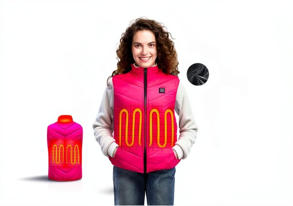 BETTER EVERY DAY Heated Vest Women Pink 4 Zone Heating-4
