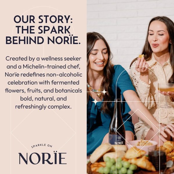 Norïe Non-Alcoholic Sparkling Wine Botanical Floral Bouquet-6