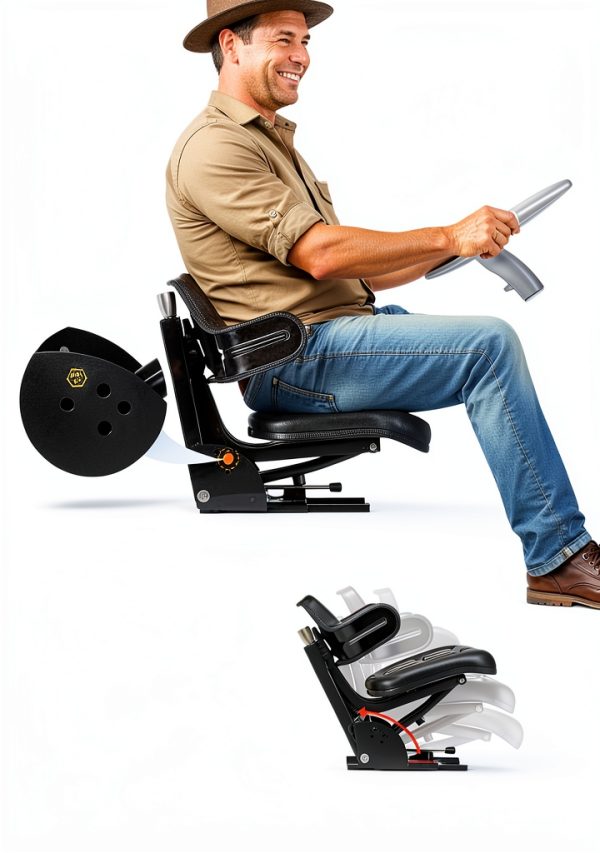 VEVOR Tractor Seat Faux Leather Universal Fit Front-4