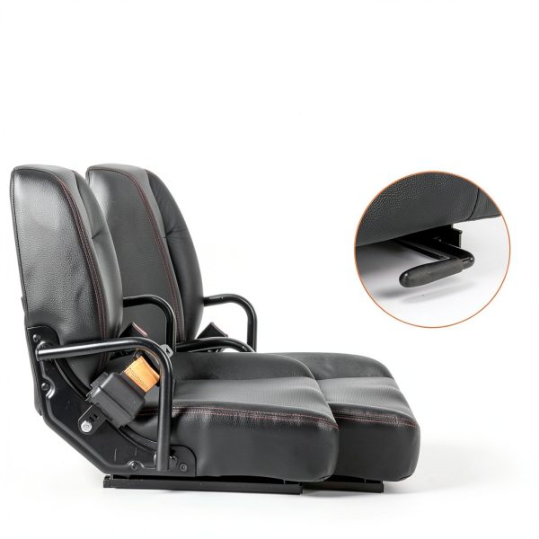 SEATIN Universal Tractor Seat Faux Leather Adjustable Rail-5