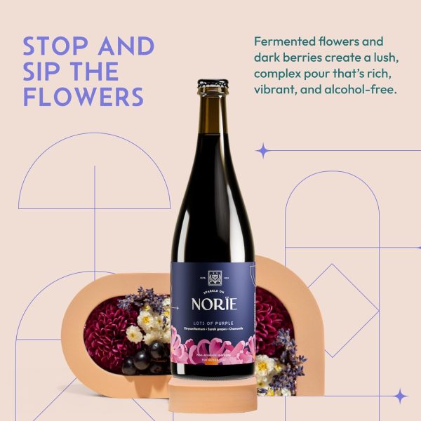 Norïe Non-Alcoholic Sparkling Wine Botanical Floral Bouquet-2