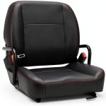 SEATIN Universal Tractor Seat Faux Leather Adjustable Rail-0