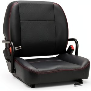 SEATIN Universal Tractor Seat Faux Leather Adjustable Rail-0