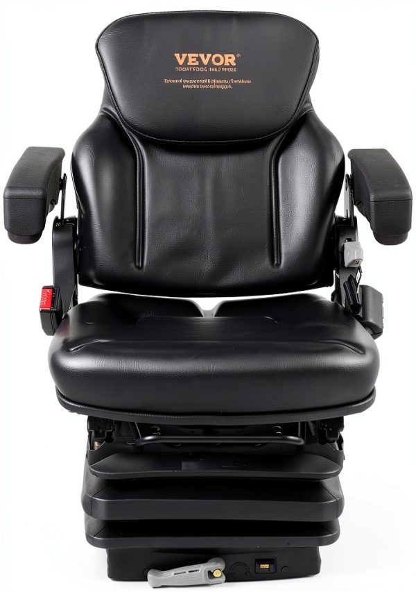 VEVOR Universal Forklift Seat Leather PVC Heavy Duty Tractor-8