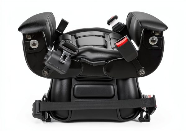 TICSEA Black Tractor Seat Faux Leather Universal Fit-1