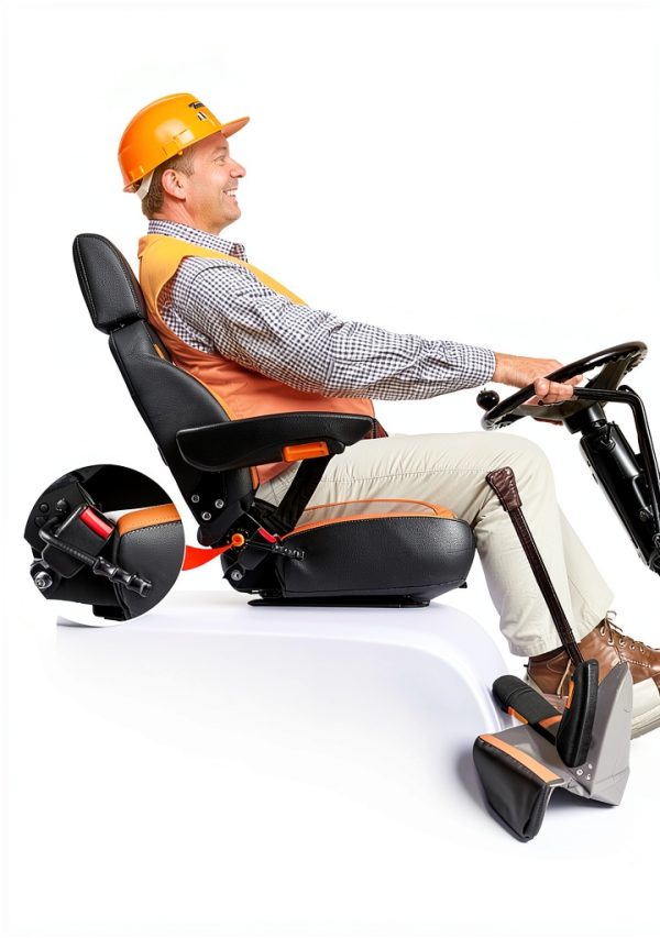 VEVOR Universal Tractor Seat Black Durable Comfortable-4