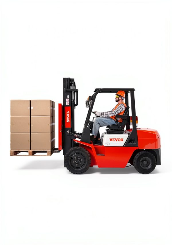 VEVOR Universal Forklift Seat Leather PVC Heavy Duty Tractor-4