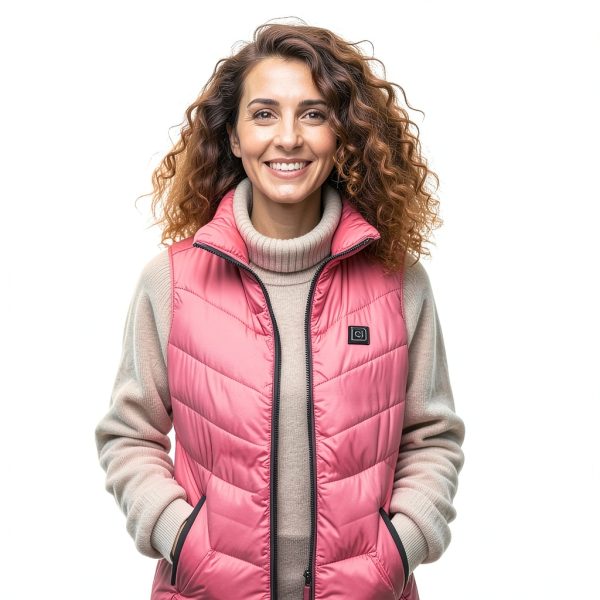 BETTER EVERY DAY Heated Vest Women Pink 4 Zone Heating-5