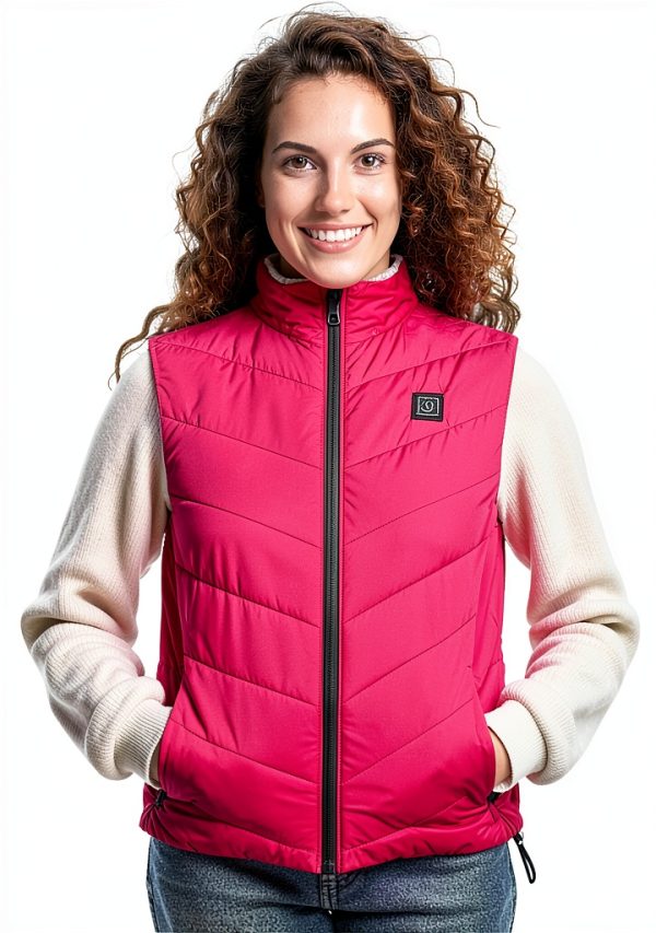 BETTER EVERY DAY Heated Vest Women Pink 4 Zone Heating-1
