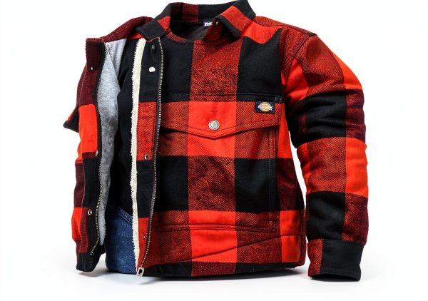 Dickies Womens Sherpa Lined Flannel Chore Coat DWR Finish-4