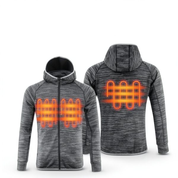 Heated Jacket Thermawear Unisex Grey Softshell-3