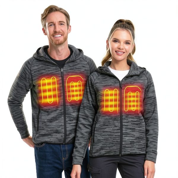Heated Jacket Thermawear Unisex Grey Softshell-8