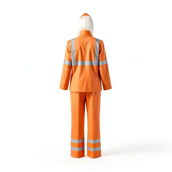 Orange Work Jacket TCCFCCT Men's Utility Polyester-5
