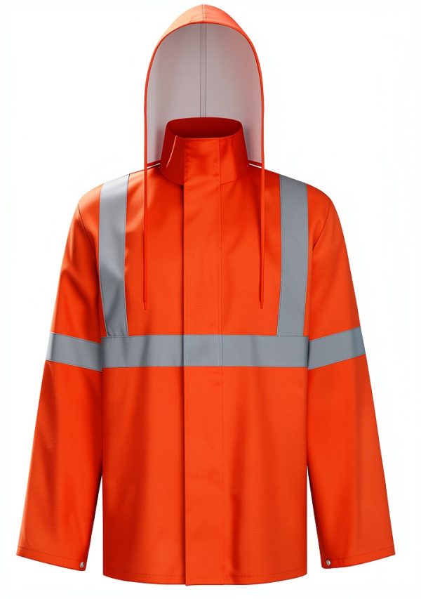 Orange Work Jacket TCCFCCT Men's Utility Polyester-0