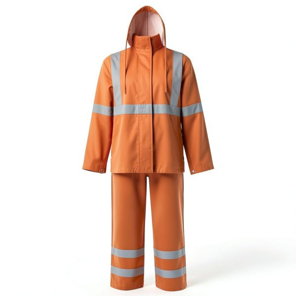 Orange Work Jacket TCCFCCT Men's Utility Polyester-1