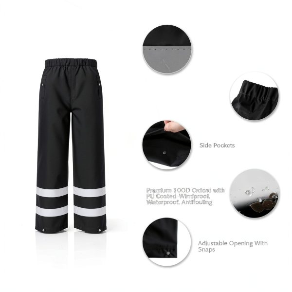 TCCFCCT Men's Rain Pants 100% Polyester-2