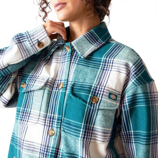 Dickies Women's Work Utility Jacket Balsam Oversized Fit-3