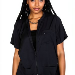 Barber Jacket Black Women’s Work Utility Outerwear by Barber Strong-0