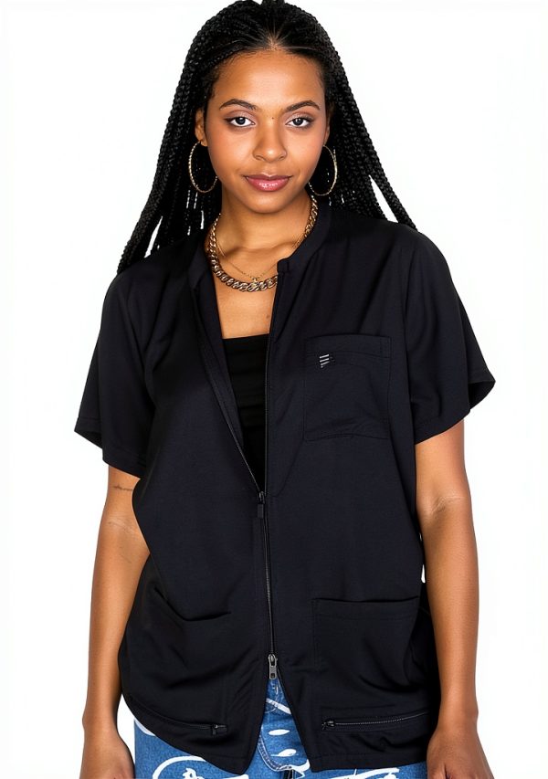 Barber Jacket Black Women’s Work Utility Outerwear by Barber Strong-0