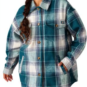 Dickies Women's Work Utility Jacket Balsam Oversized Fit-0