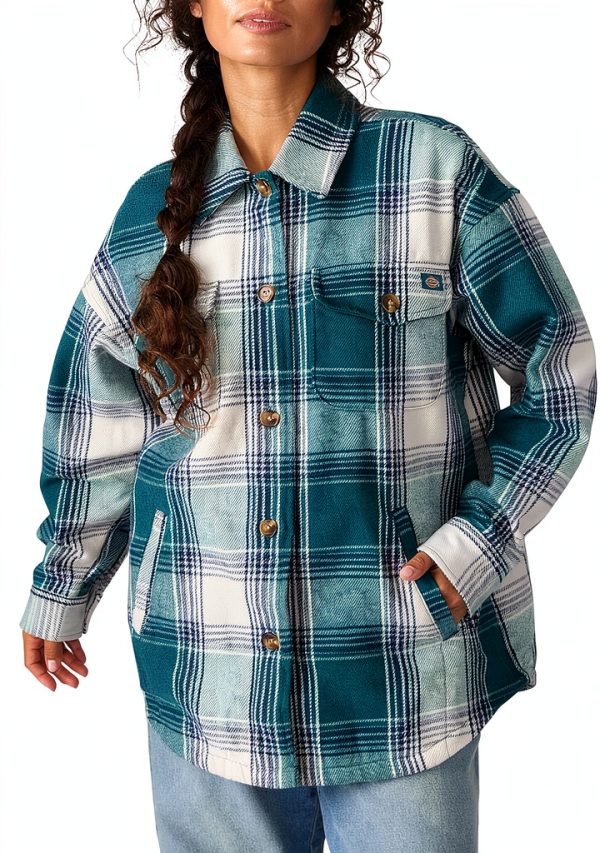 Dickies Women's Work Utility Jacket Balsam Oversized Fit-0