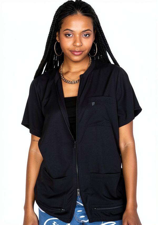 Barber Jacket Black Women’s Work Utility Outerwear by Barber Strong-0