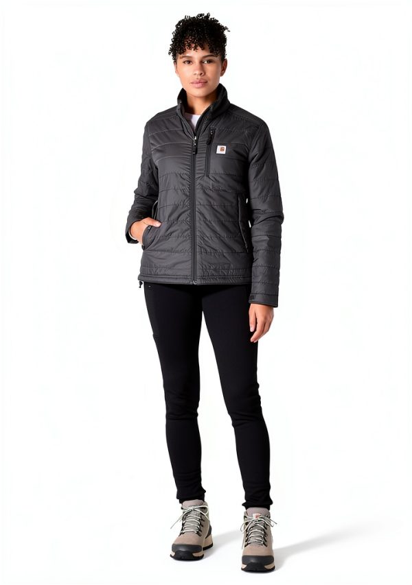 Carhartt Women's Rain Defender Lightweight Insulated Work Jacket Black-3