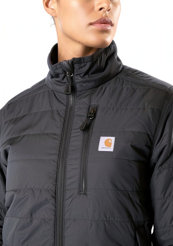 Carhartt Women's Rain Defender Lightweight Insulated Work Jacket Black-4