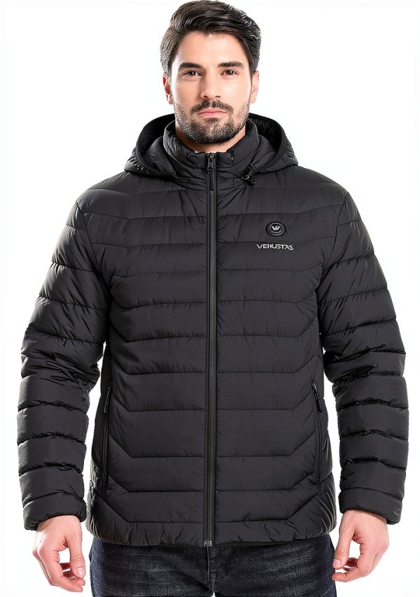 Venustas Unisex Heated Jacket - Detachable Hood Cozy Outerwear-3