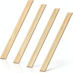 4 Pcs C360 Brass Flat Bar Stock 1/8" x 1" x 12" Rectangle Square Metal Solid Bars Stock Brass Plate for Knife Making, Craft Hobby-0