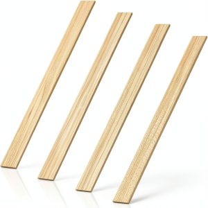 4 Pcs C360 Brass Flat Bar Stock 1/8" x 1" x 12" Rectangle Square Metal Solid Bars Stock Brass Plate for Knife Making, Craft Hobby-0