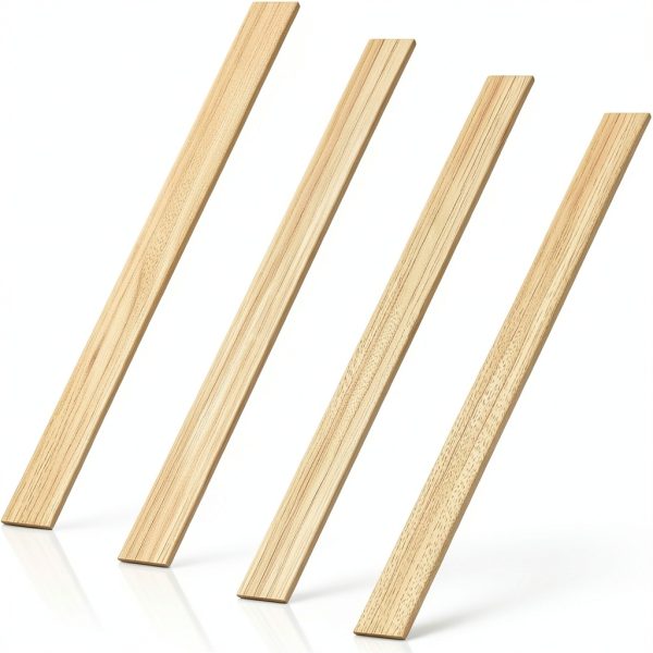 4 Pcs C360 Brass Flat Bar Stock 1/8" x 1" x 12" Rectangle Square Metal Solid Bars Stock Brass Plate for Knife Making, Craft Hobby-0