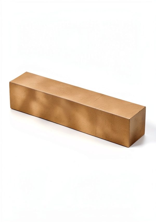 C360 Brass Square Bar - 5" x 1" x 1", Brass Bar Stock-0