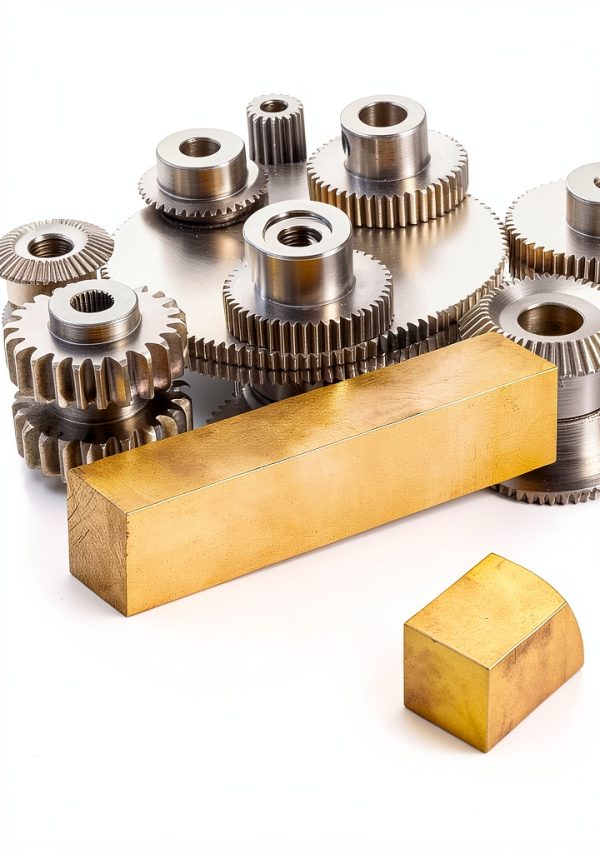 C360 Brass Square Bar - 5" x 1" x 1", Brass Bar Stock-1